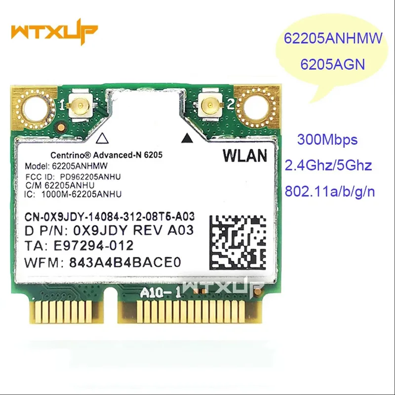 Двухдиапазонный беспроводной Wi-Fi адаптер N 6205 6205AN 62205ANHMW 300 Мбит/с