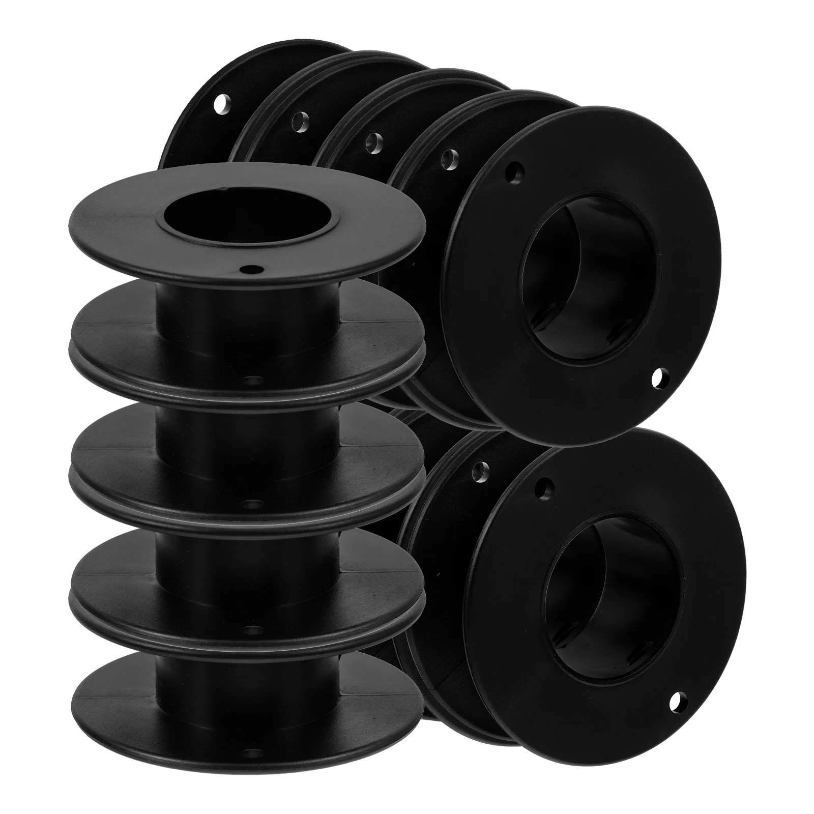 12Pcs Bobbins for Sewing Machine Portable Durable Plastic Thread Accessories Clear Wear-Resistant Empty Spools Compact