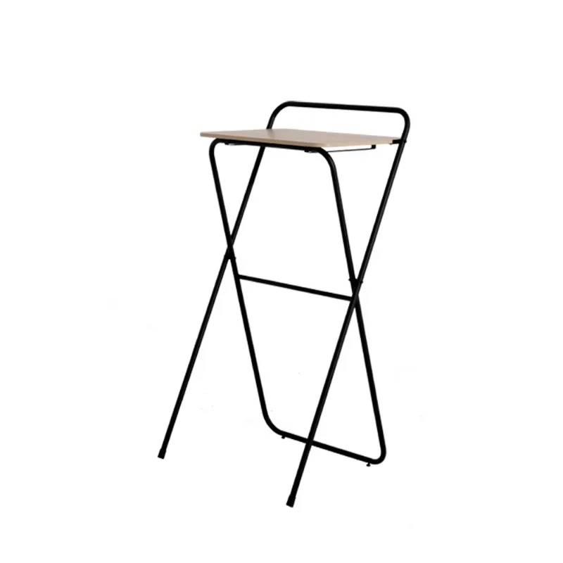 

Folding bar table, standing small high table, raised sun table, narrow strip, office and household learning white 1.1m