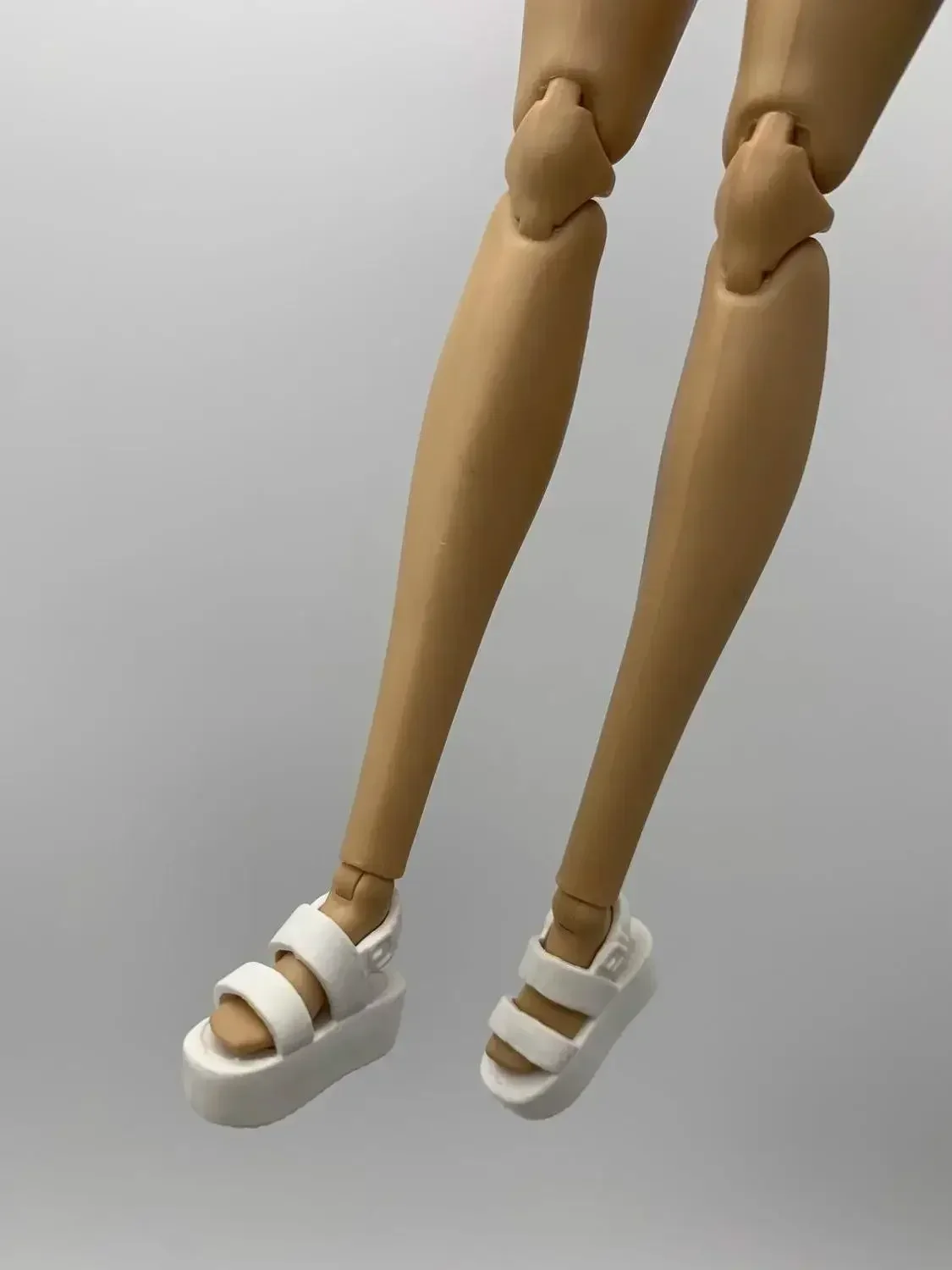 Stylish Black and Red High Heel Doll Shoes