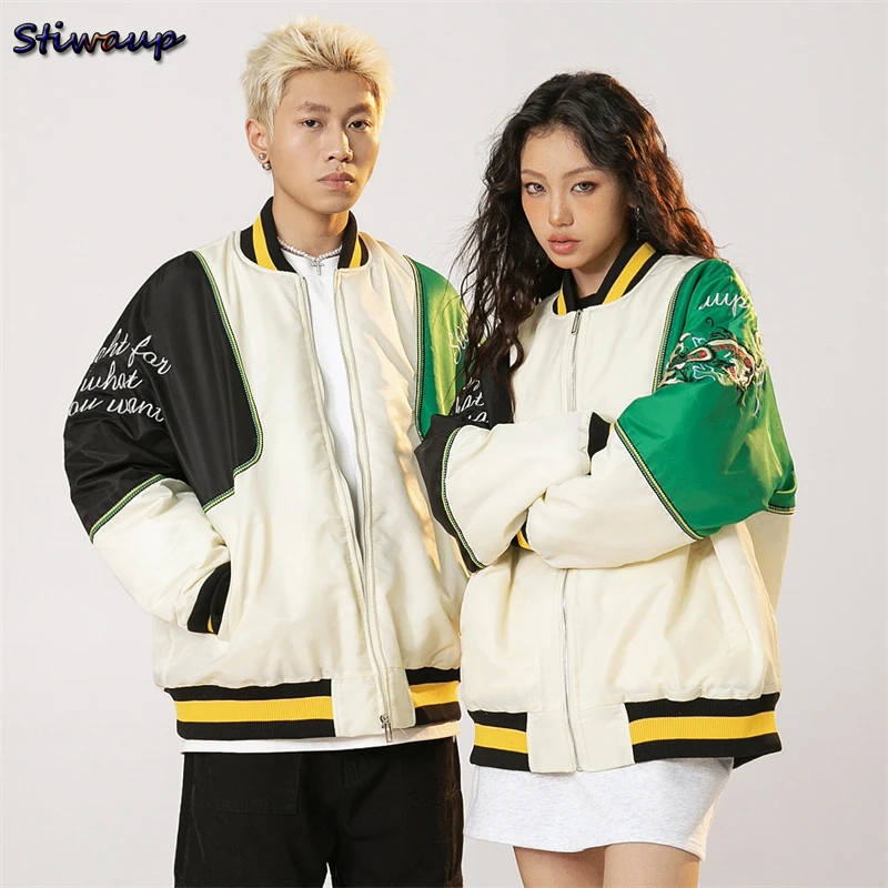 

Demi-season Jacket for Women American Vintage Short Down Padding Woman's Quilted Baseball Jacket Winter Clothes for Women 2023