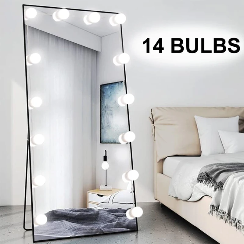 LED Makeup Mirror Lights(4000K, 14Bulbs, Plug in) Vanity makeup