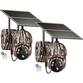 2K Remote Live Viewing 360° Observation Solar Power Night Vision Motion Activated Game/Wildlife/Deer Cam IP65 Hunting Cameras 1
