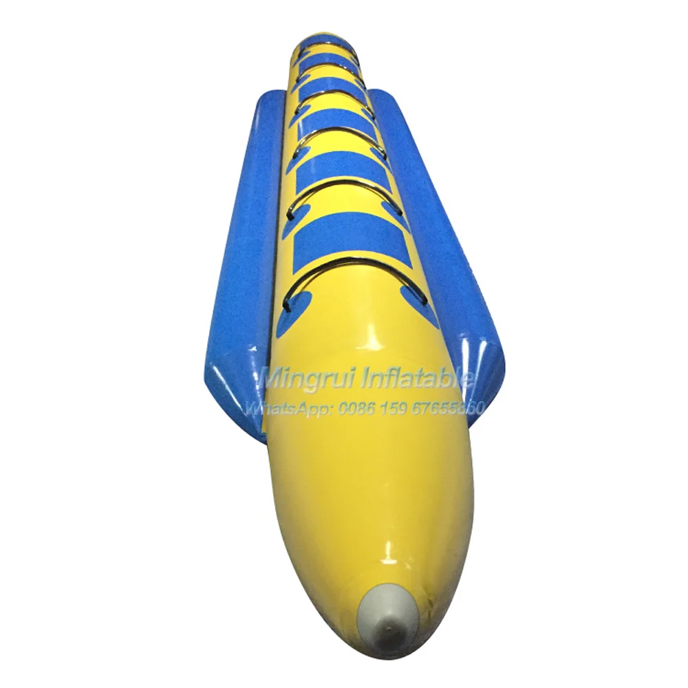 Inflatable Yellow Banana Boat, Water Park Games, Flying Fish, Towable Tube, Hot Sale