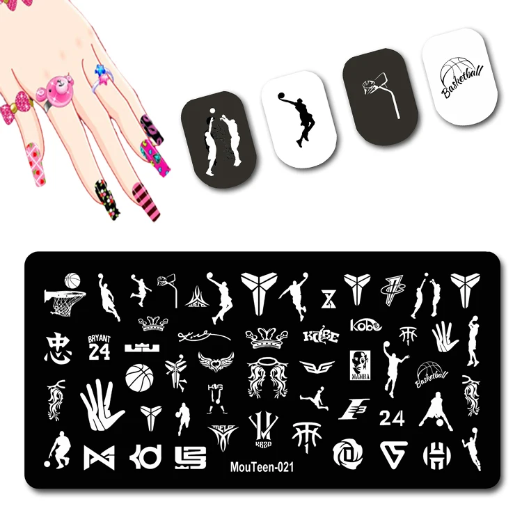 2121 Black Snake Image Nail Art Mold Chinese Zodiac Template Visual Animal Stamping Plate Snakeskin Nail Stencil #023 4