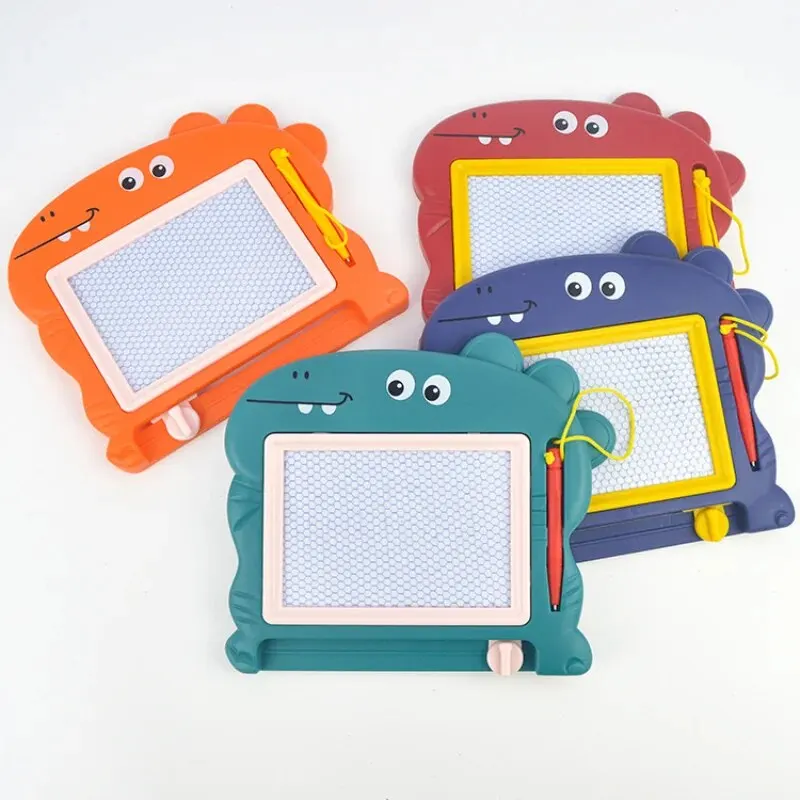1PC Magnetic Writing Board Children's Cartoon Dinosaur Painting Board Puzzle Magnetic Small Graffiti Lowercase Board 3