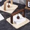Huangdongshi Walnut Tissue Holder, Napkin Holder, Kitchen Upright Square Tissue Holder, Restaurant Desktop Tissue Storage Box 3