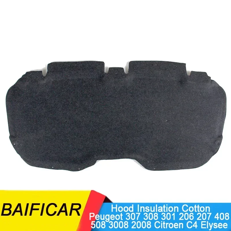 Baificar Brand Engine Hood Insulation Soundproof Cotton Pad For Peugeot 307 308 301 206 207 408 508 3008 2008 Citroen C4 Elysee