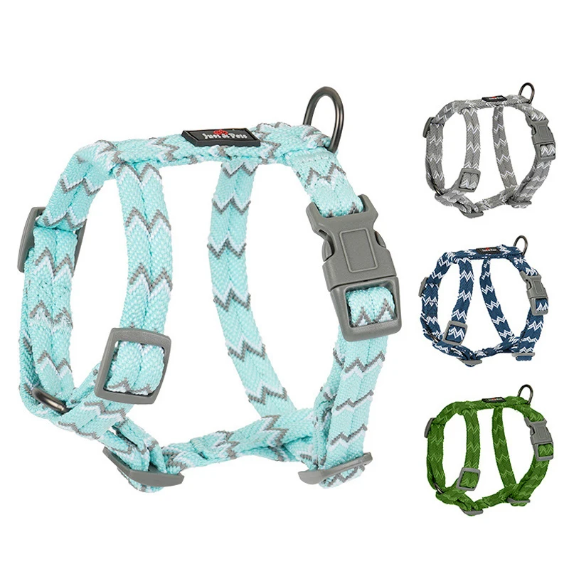 

Pet Nylon Harness Adjustable Breathable I-shaped Sports Chest and Back Medium Large Naughty Dog Vest Safety Walking Running Lead
