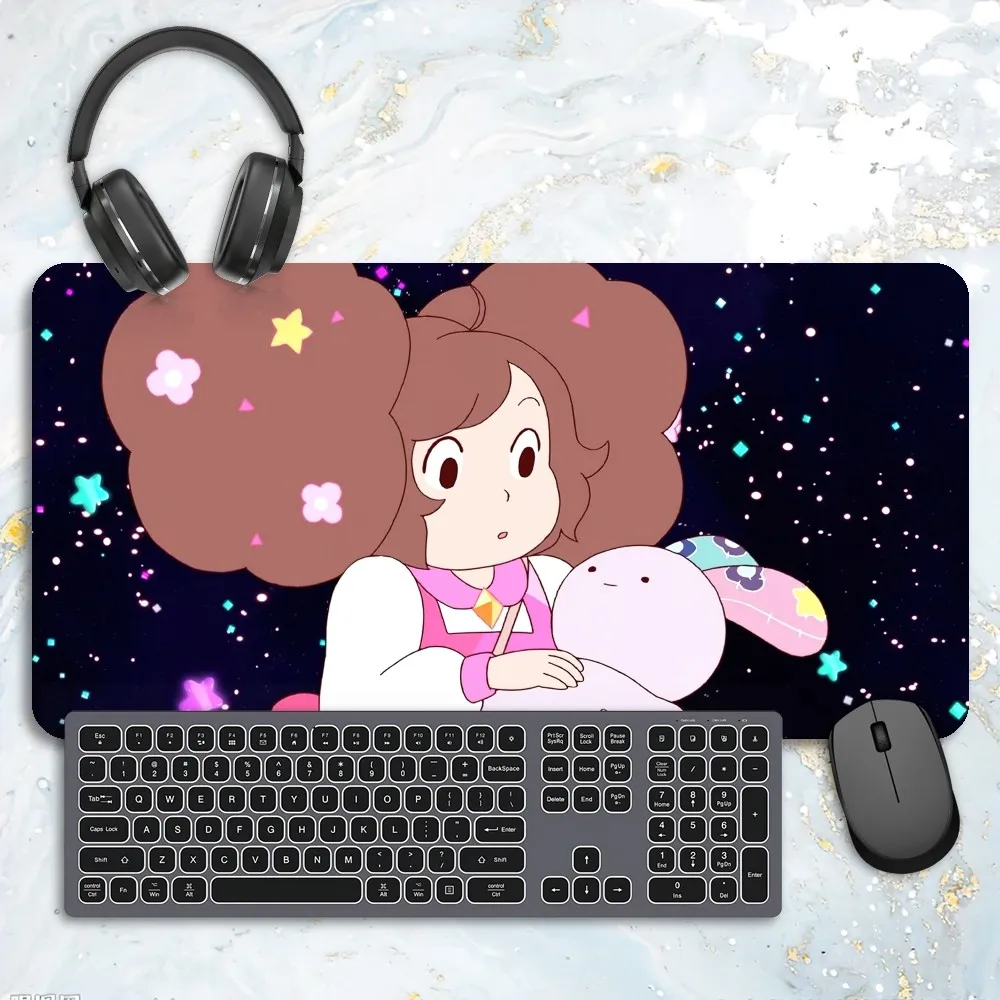 Cartoon B-Bee And P-Puppycat Mousepad Computer Laptop Extended Mouse Mats Large Rubber Keyboards Table Mat 2