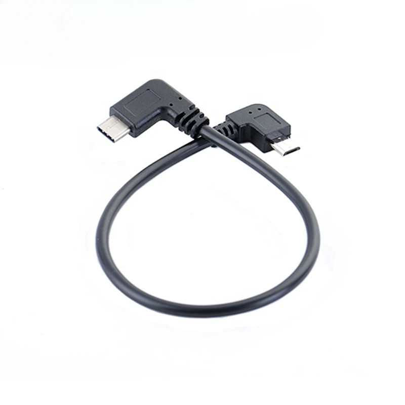 최고의 가격 90도 마이크로 USB 5핀 남성 90도 유형 C 남성 충전 OTG 케..