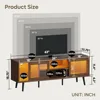 TV Stand for 75Inch TV,63” LED Entertainment Center with Sliding Acylic Doors,Mid Century Modern TV Console with Storage Shelves 6