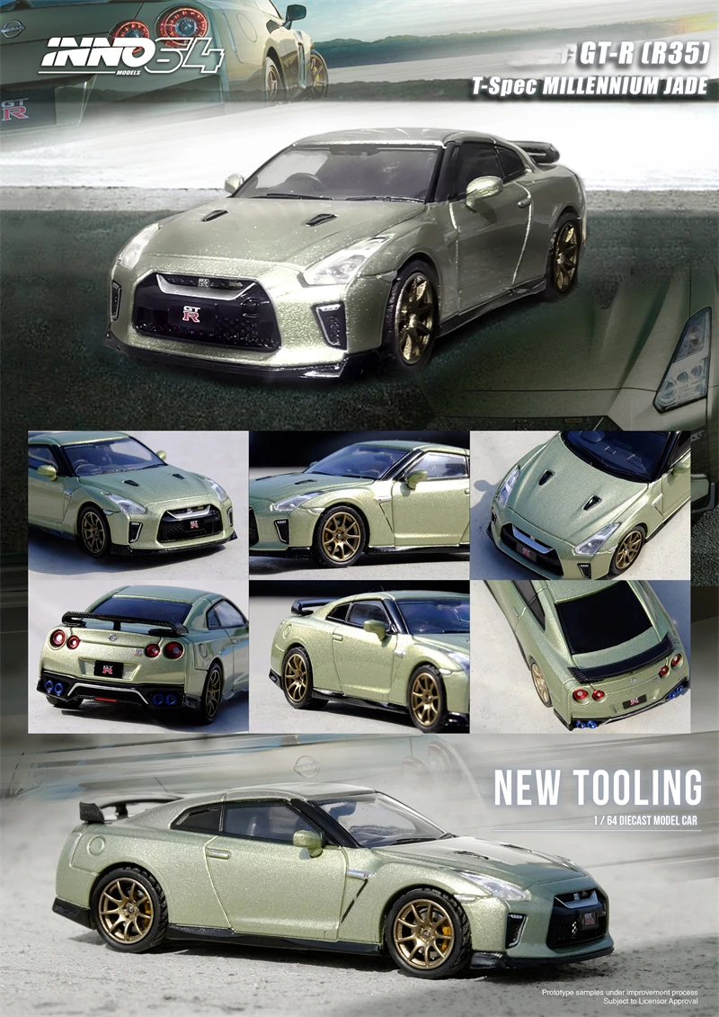 

INNO 1:64 GT-R (R35) Millennium Jade Diecast Model Car