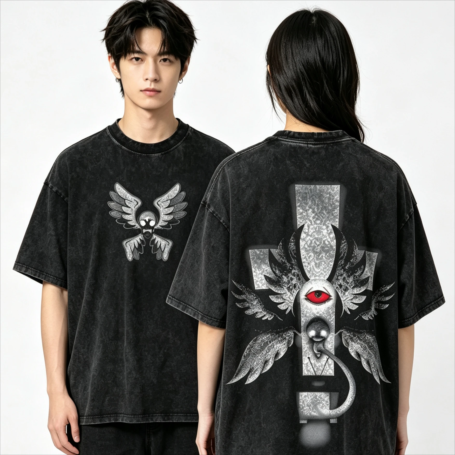 The Binding of Isaac Grafik-T-Shirt Indie-Horror-Spiel Streetwear Unisex Oversized Sommer Baumwolle Gewaschenes Retro-T-Shirt Kleidung Oberteile
