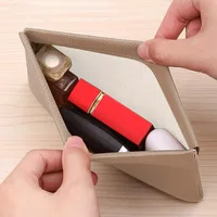 Self-Closing Artificial Leather Long Wallet Passport Driver's License ID Holder Headphone Data Cable Storage Cash Pouch - Image 2