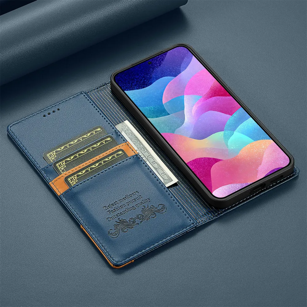 Luxury RFID Leather Wallet Phone Case Cover - Premium Book Style