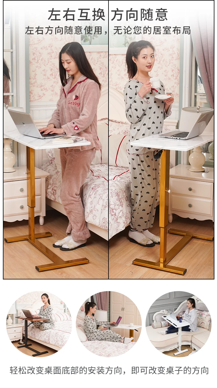 Description Picture 5 of itemBedside Table Movable Computer Height Adjusting Folding Sofa Lazy Bed Front Table Bed Home Writing Desk Small Table