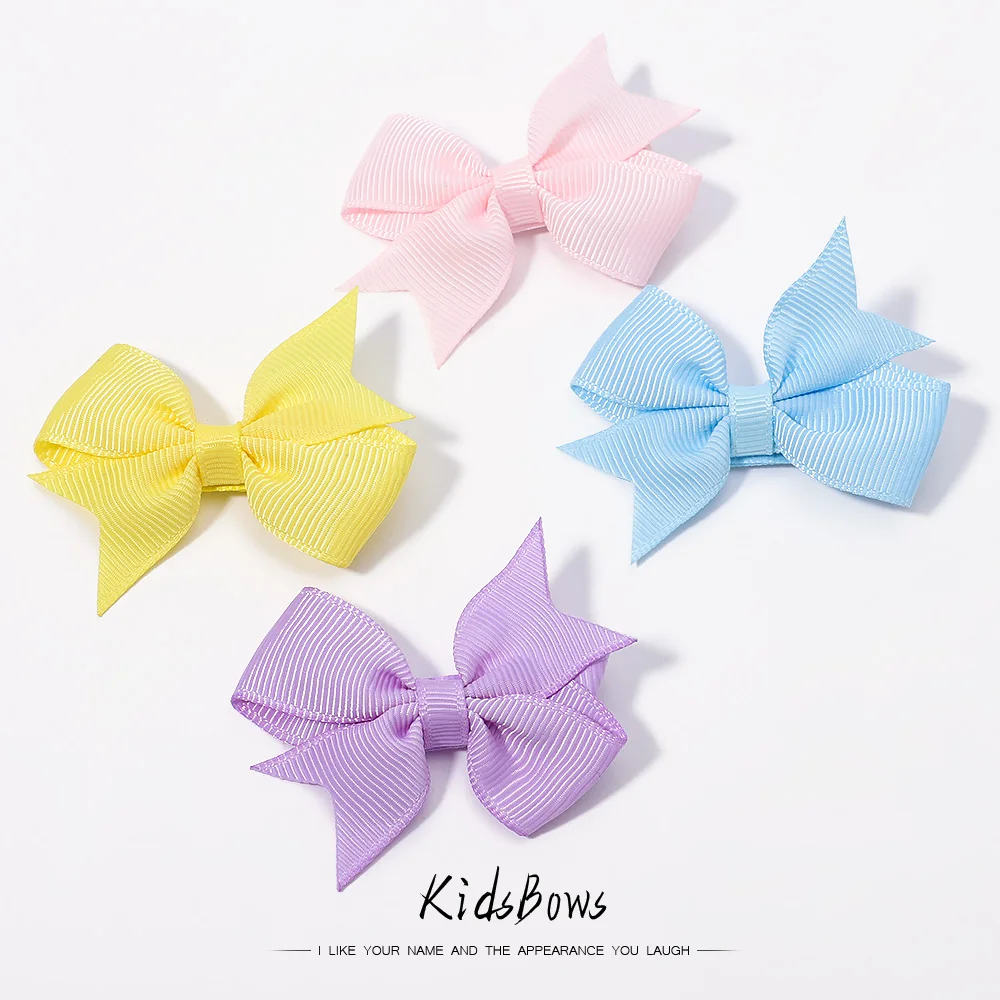 1pair Cute Pinwheel Toddlers Mini Handmade Hair Pins for Girls Baby