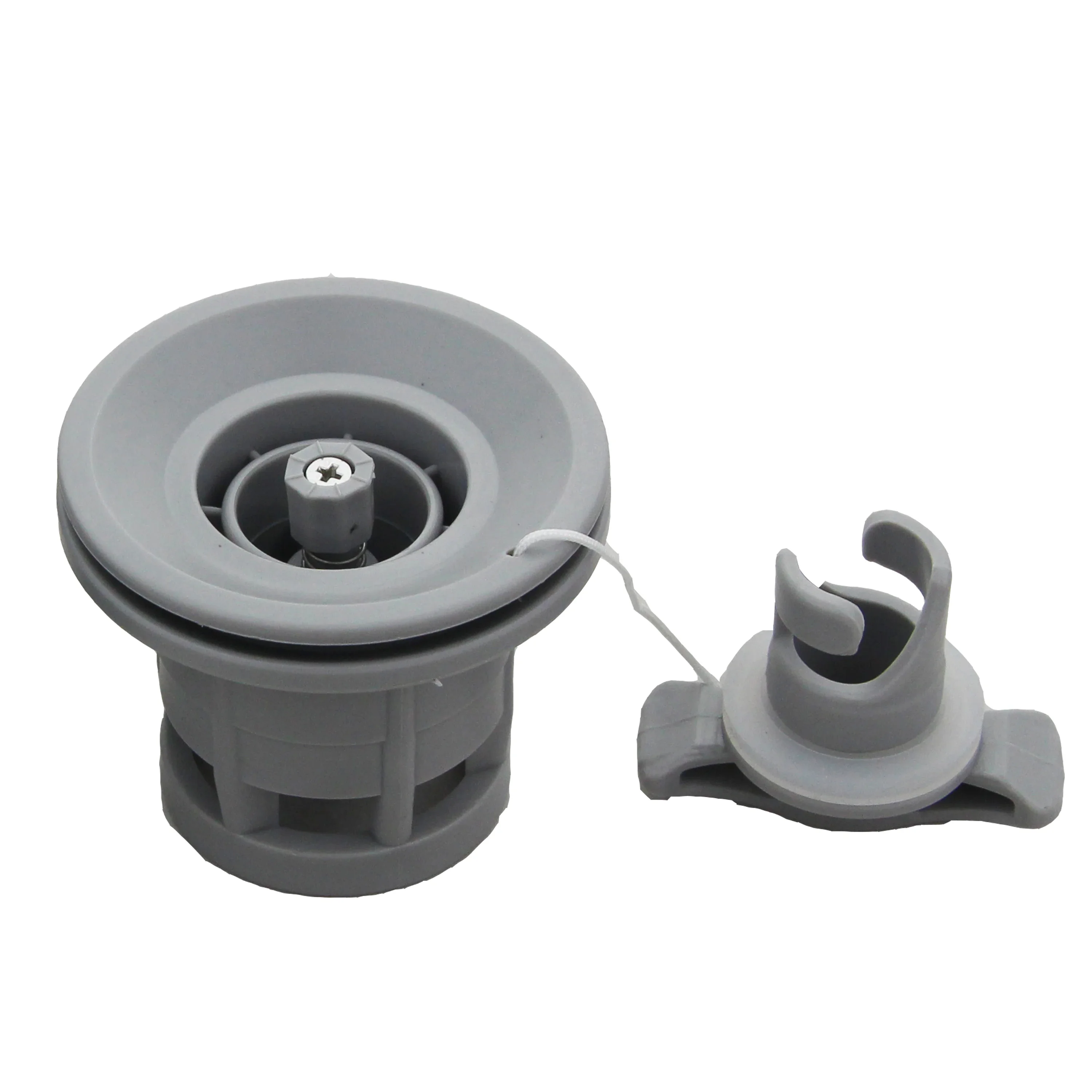 Double Seal Grey/Black H-R Air Valve for Inflatable Boat Raft Dinghy Kayak Canoe