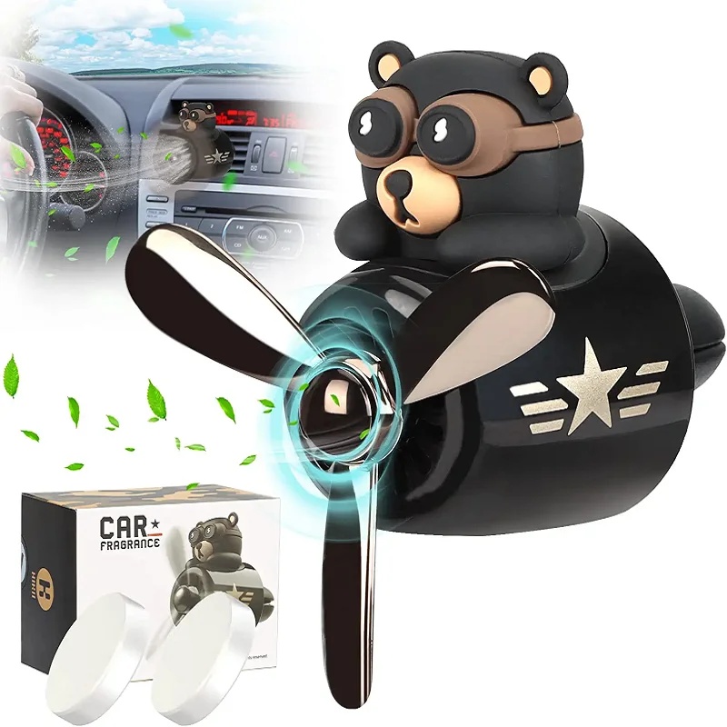 Cartoon Pilot Automotive Air Fresheners Car Air Outlet Fan Aromatherapy