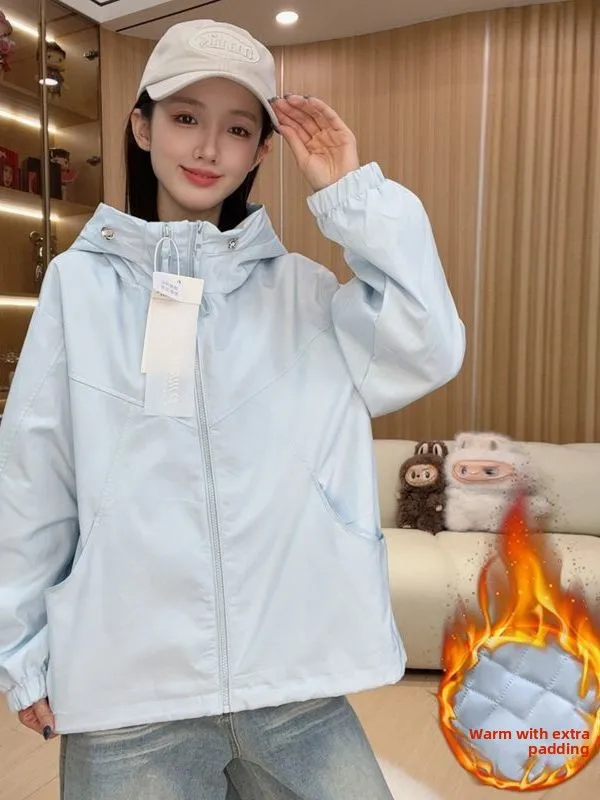 Thickened Cotton Jacket Women's Outerwear Double Zipper Winter Coat Warm Waterproof Casual Fashion Sun Protection Clothing - 5