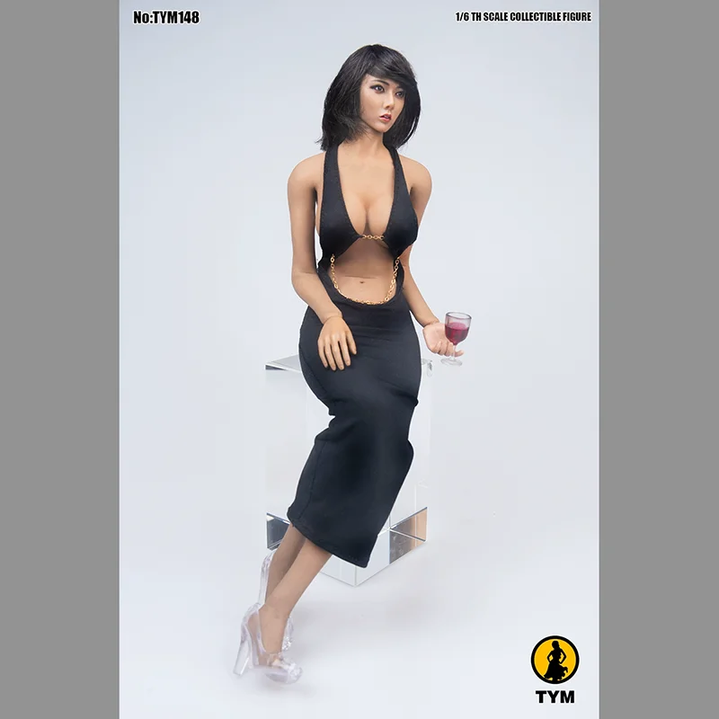 

1/6 Scale TYM148 Lady's Evening Dress Model for 12'' Action Figure Toy Accessories Adult Fans Collectible Souvenir