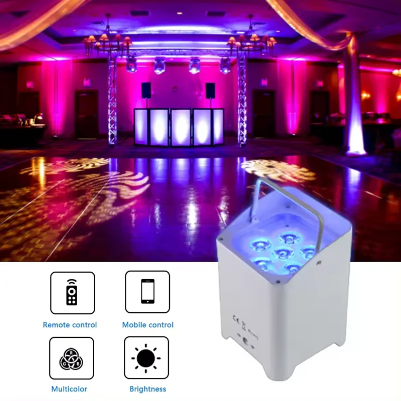 

LED Wireless Battery Par light 6x18W RGBWA+UV 6in1 effect light Stage Show Disco DJ Party Club Bar dmx512 light show