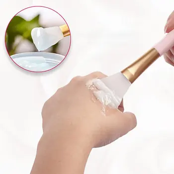 1 pz punta in silicone morbido pennello per maschera per il viso pennello per trucco lozione per il corpo e strumento applicatore per maschera di fango per il viso strumento per trucco cosmetico di bellezza