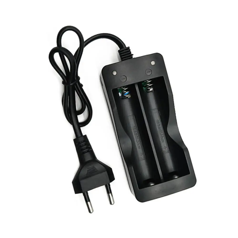 Universal 18650 Battery Charger US EU Plug 2 Slots Smart Charging 18650 Li-ion Rechargeable Lithium Battery Charger