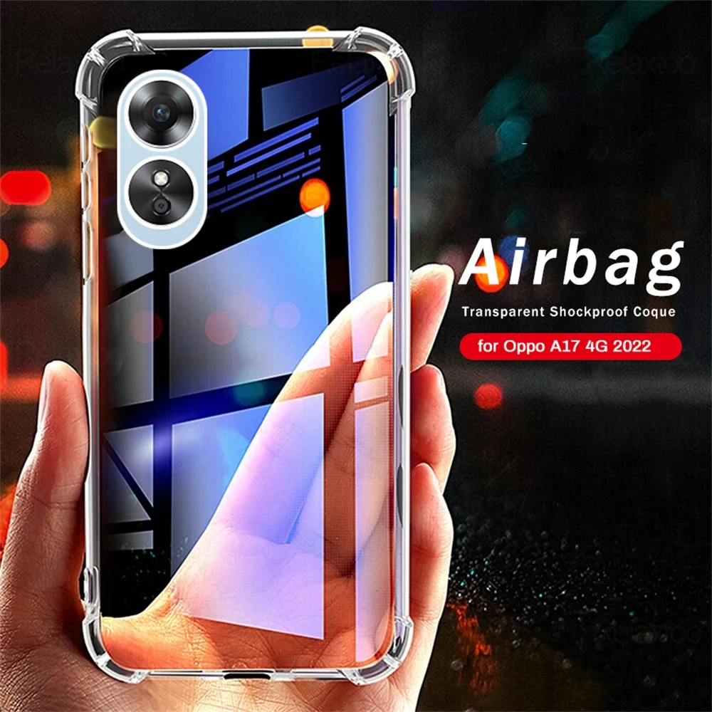 Sacchetti D'Aria Trasparenti Coque Antiurto In Silicone Morbido Per Oppo A17 4G Cover Oppoa17 Orro Oppo A17 A 17 4G Anti-Knock Protect Fundas
