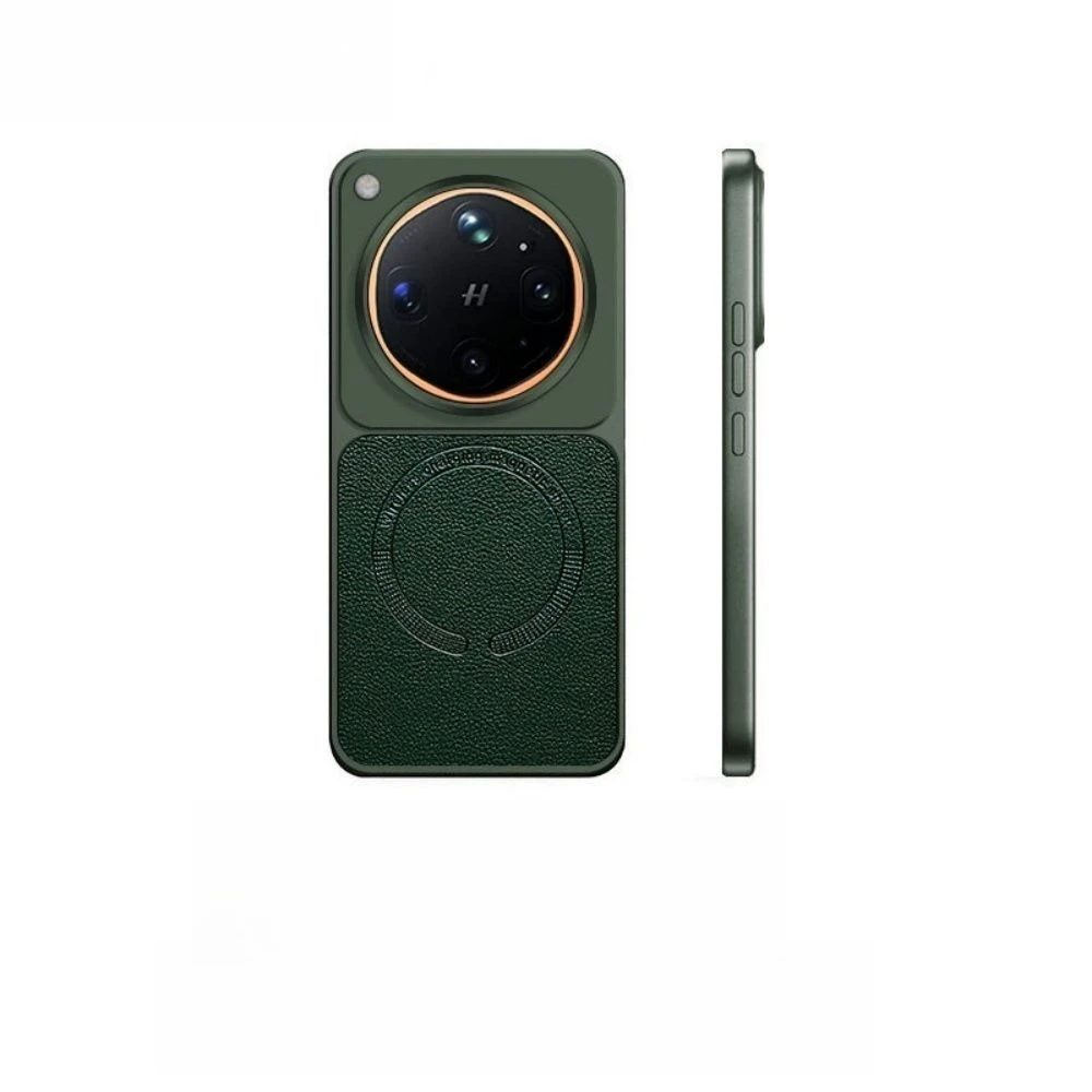 Stylish Magnetic Matte Lychee-Textured Leather Phone Case - Ultra-Thin Shockproof Cover