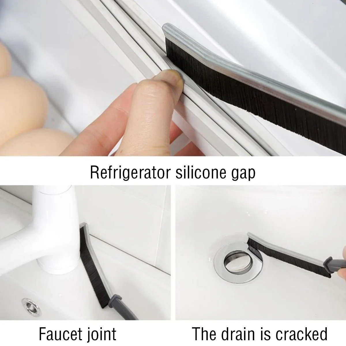 Cleaning Brush for Fine Seam Corners Groove Window Cleaning Tools Kitchen Bathroom Tiles Joints Brush Microfiber Toilet WC Brush 5