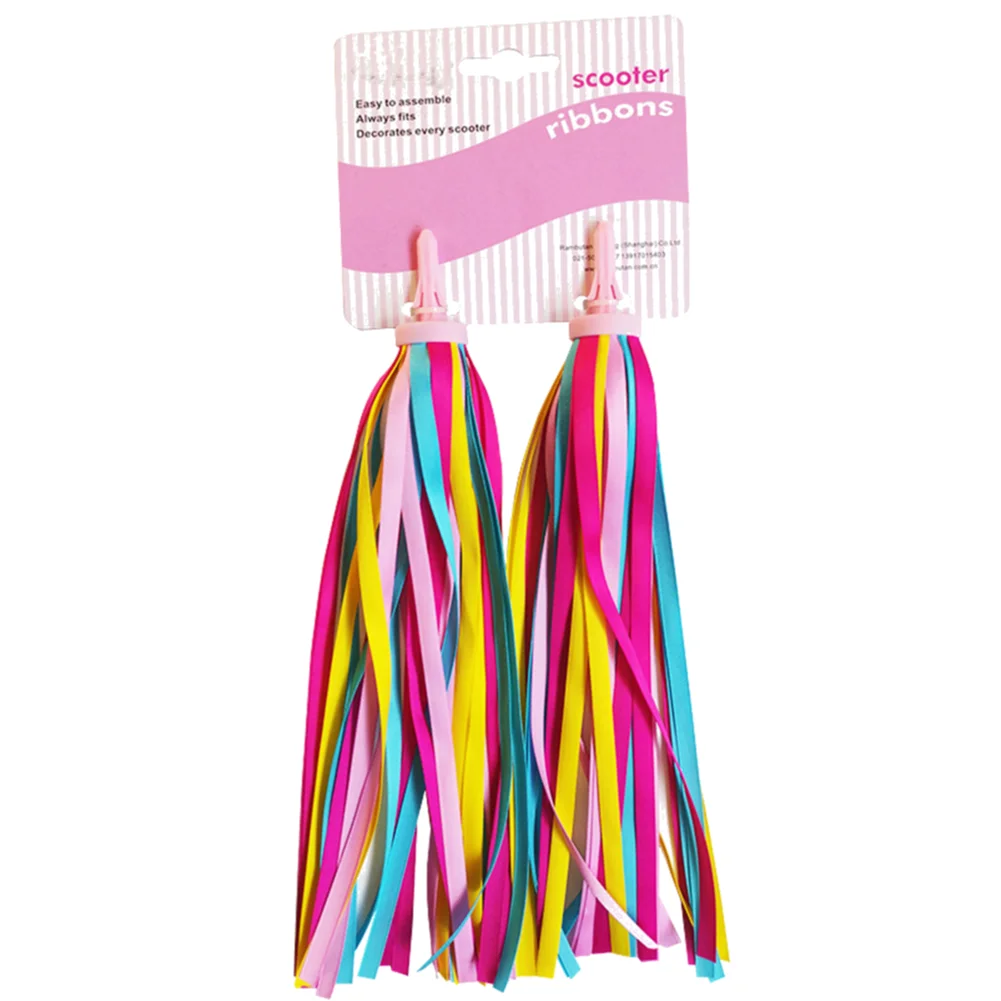 Vibrant Children's Bicycle Handlebar Streamers - Colorful Outdoor Cycling Accessories