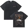 Washed Vintage Rapper Kendrick Lamar Good Kid Money Trees T-shirts Men Hip Hop Retro Oversized Tshirt Male Fashion Trend T Shirt 5