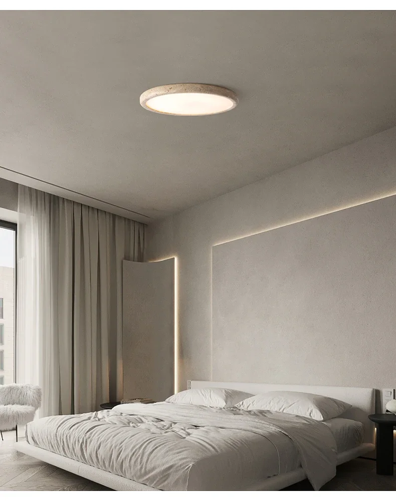 Description Picture 4 of itemNordic Modern Cream Style Warm Bedhead Ceiling Light Fixtures Yellow Travertine Corridor Living Room Restaurant 15W Led Lamps