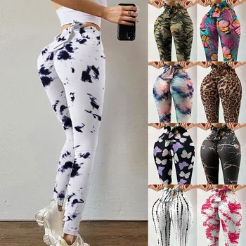 European and American Fashion Women's Peach Butt Lifting Sports Fitness Bow Yoga Leggings