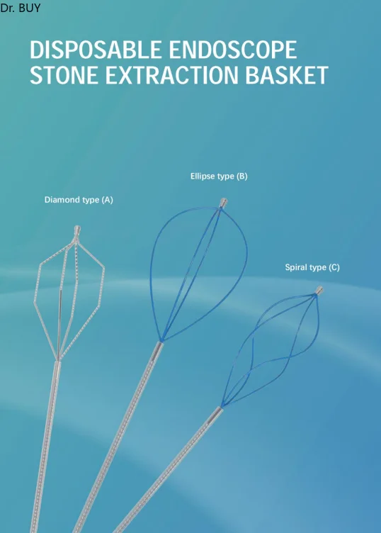 Disposable stone extraction basket endoscope