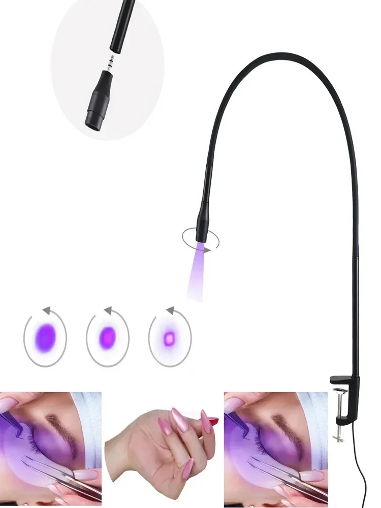 USB interface 5W ultraviolet LED spotlight adjustment curing light nail polish curing eyelash grafting eyelash glue
