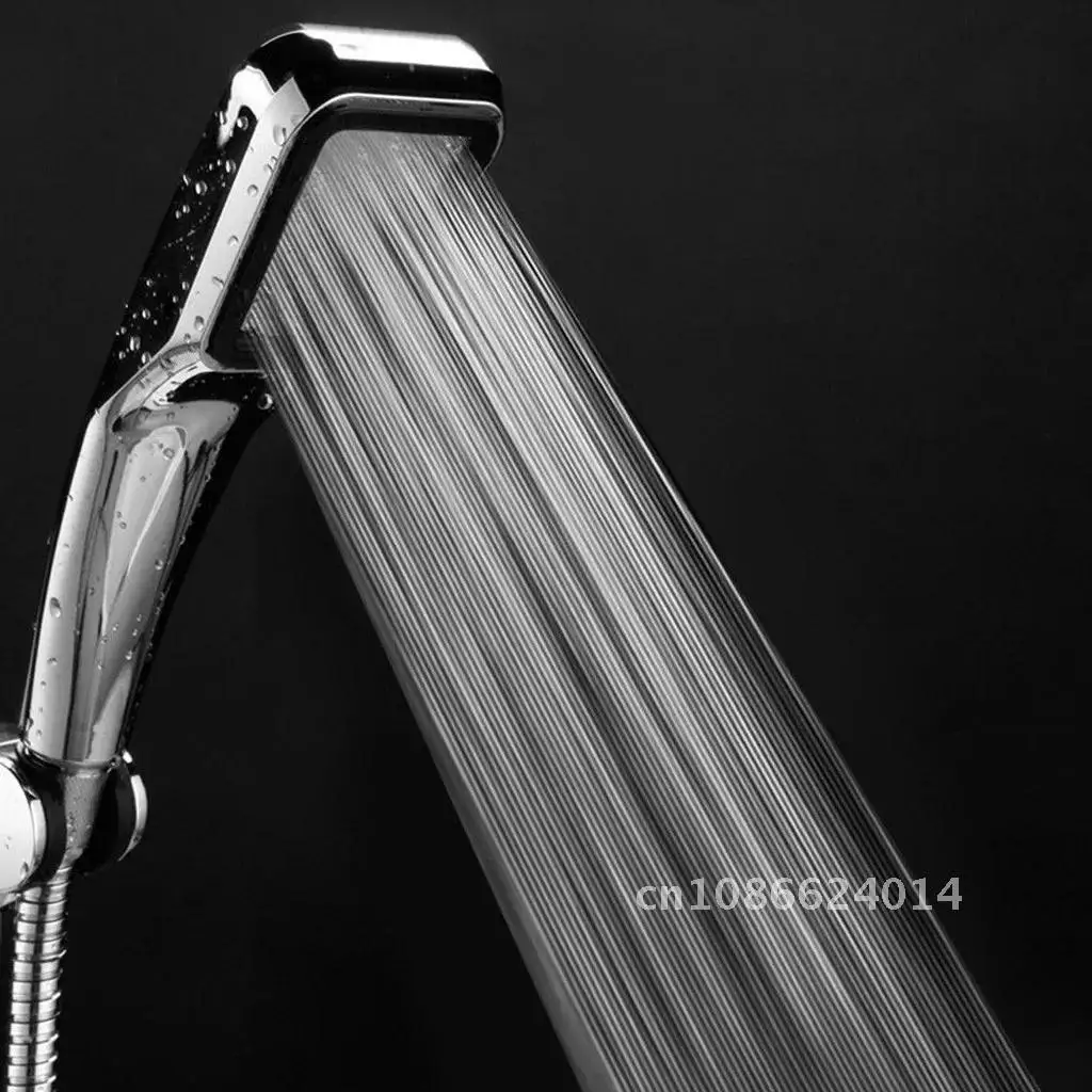 Bathroom Handheld Shower Head 300 Holes High Pressure Water Saving Powerfull Boosting Spray Bath Shower Head