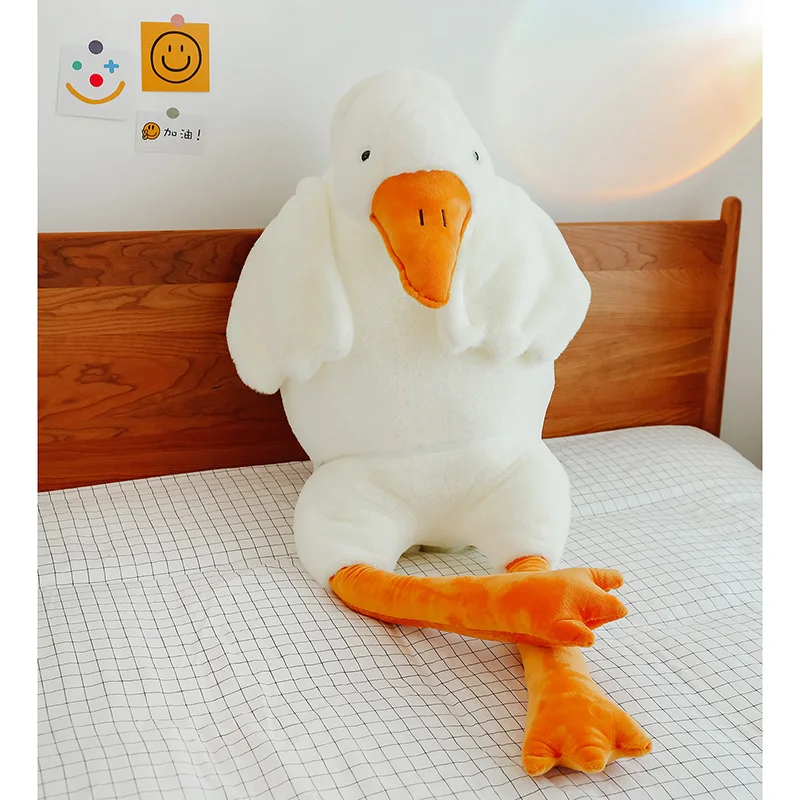 90-190cm Lovely Big White Goose Throw Pillow Plush Toy Big Goose Doll Sleep on Bed Birthday Gift Girl Envio Gratis Stuffed Toys