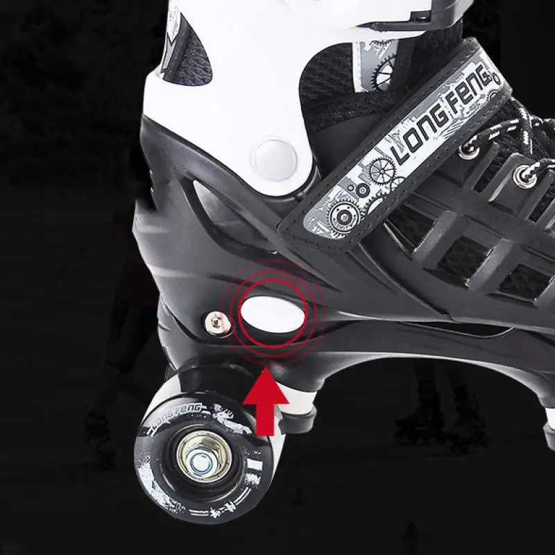 Size 31-42 Kids Adult Roller Skates Boys Girls Double Row Quad