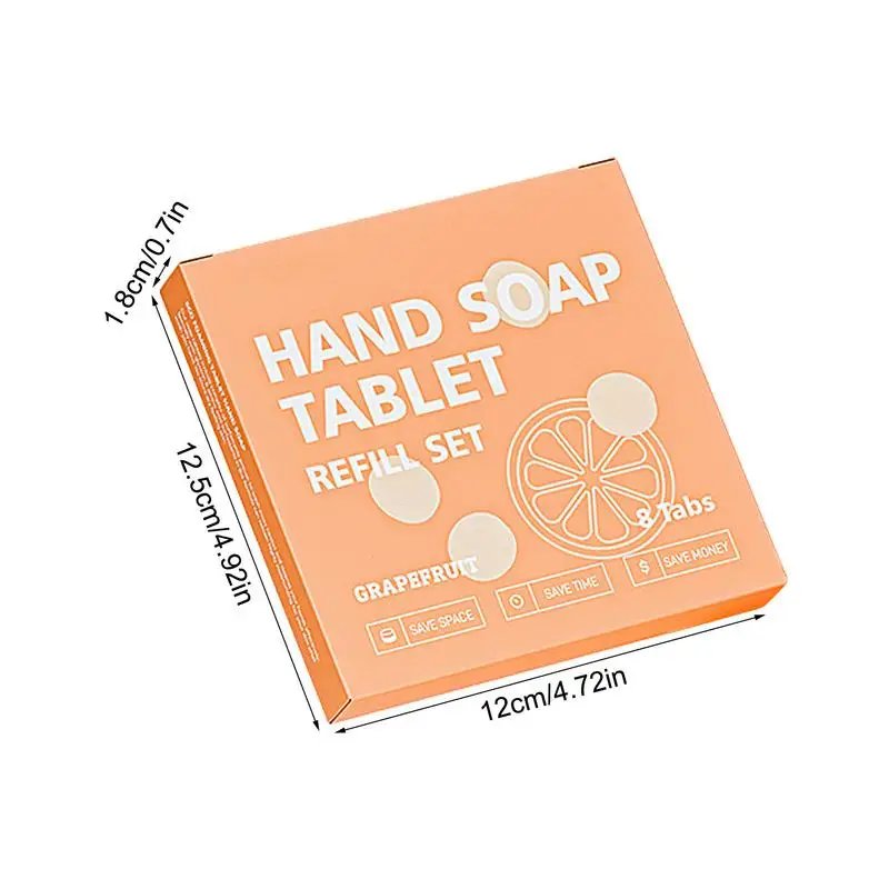 Foaming Hand Soap Tablet Foaming Hand Wash Tablet Refills Refreshing Fragrance Hand Washing Tool For Business Trip Travel 6