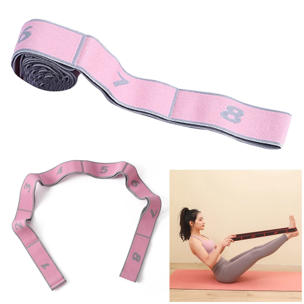 Yoga Pilates Resistance Band 8 Numbers Elastic Band