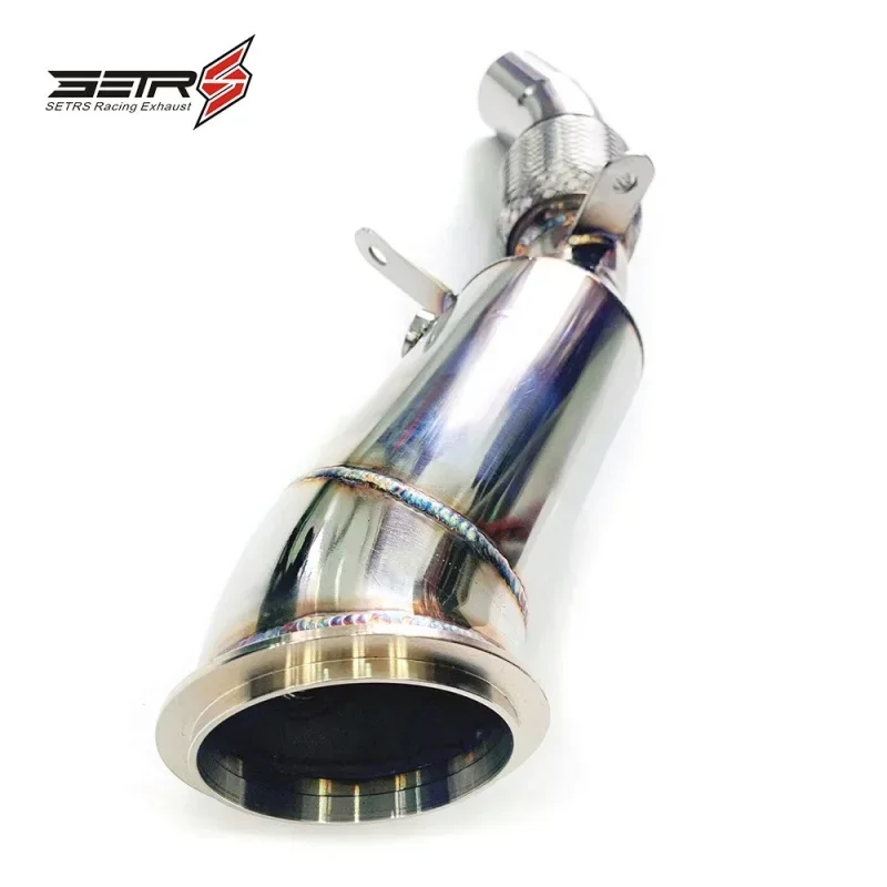 High flow Pipes branch downpipe Exhaust Pipe with ca for 530 525 Front Section Straight-through