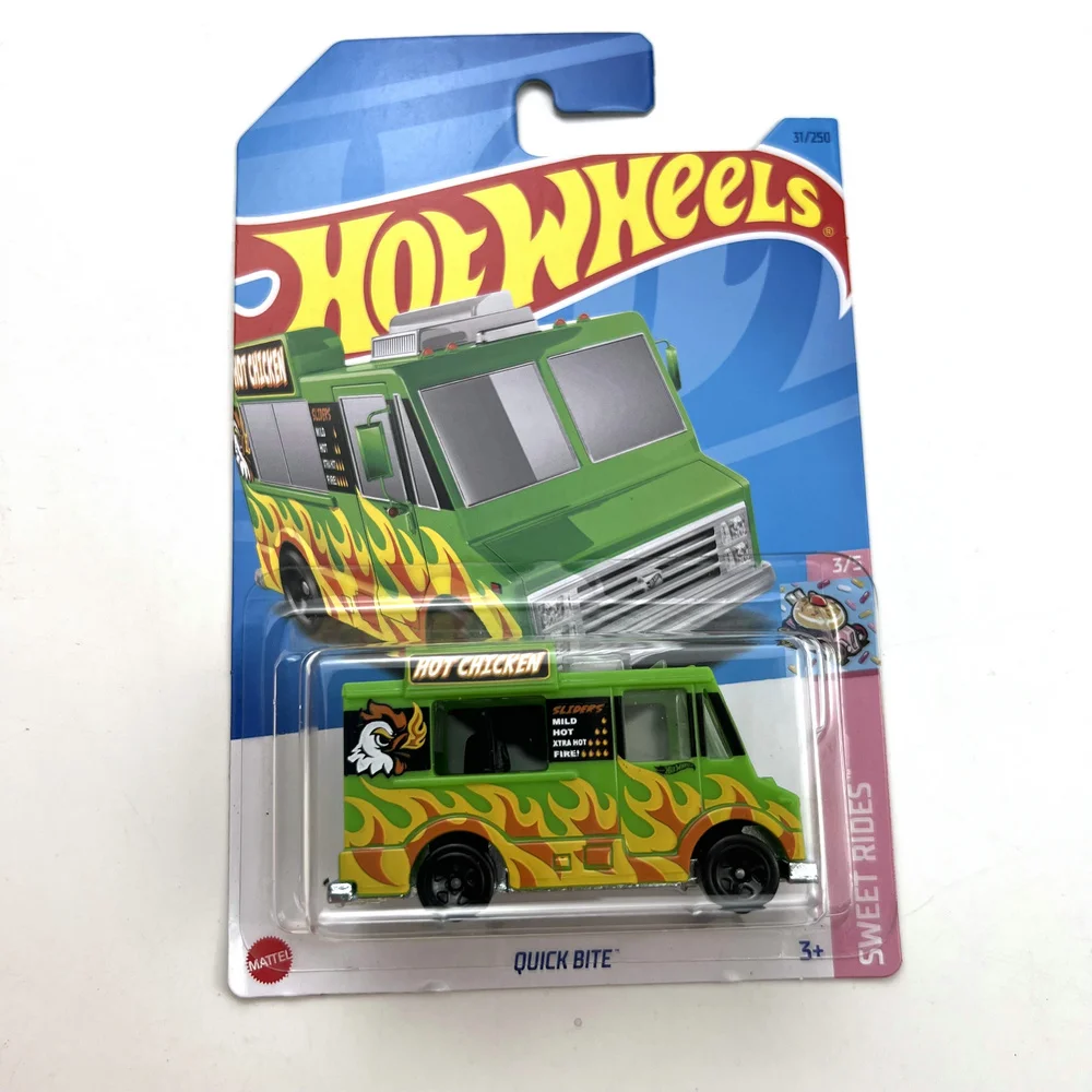 

Коллекционная металлическая модель автомобиля Hot Wheels QUICK BITE 2023, коллекционные игрушечные автомобили, 1/64-31