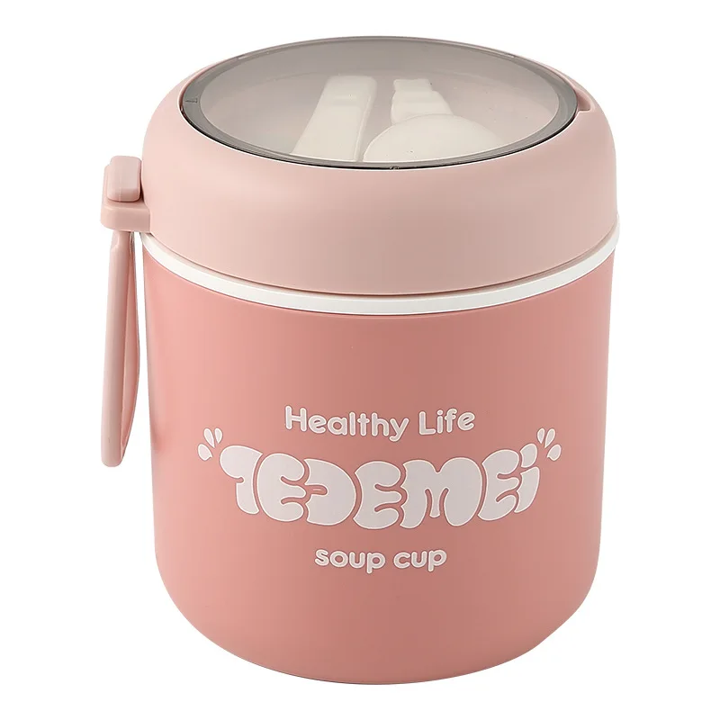 Kids Adult Hot Food Flask Thermos Vacuum Warmer Food Container Lunch Box  480ml