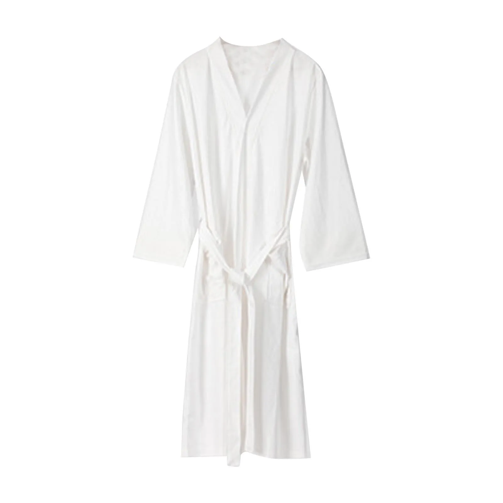 

Men's Solid Color Autumn Lightweight Couples' Knee Length Absorbent Bathrobe Sexy Bathrobe Sleepwear