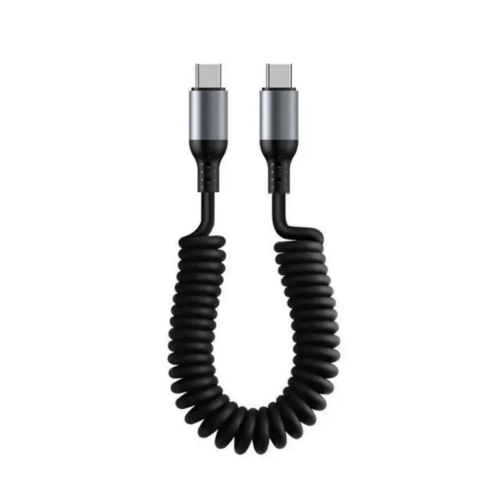ตัวเลือกสินค้า สายชาร์จเร็ว USB-C สปริงยืดหยุ่น 1 เมตร 6A