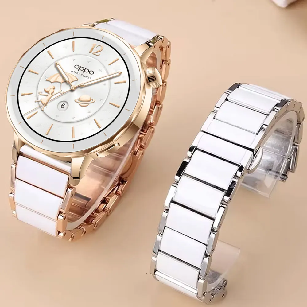 18mm Ceramic Strap with Butterfly Buckle Wristband