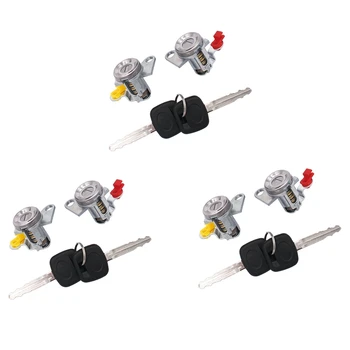 Corolla AE100 93-97 GEO PRIZM 69051-12340 69052-12360 용 6X 자동차 도어락, 키 포함 (L + R)